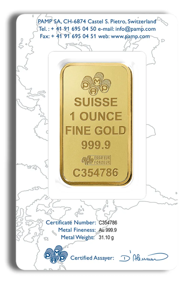 Suisse 1 Ounce Fine Gold 999.9