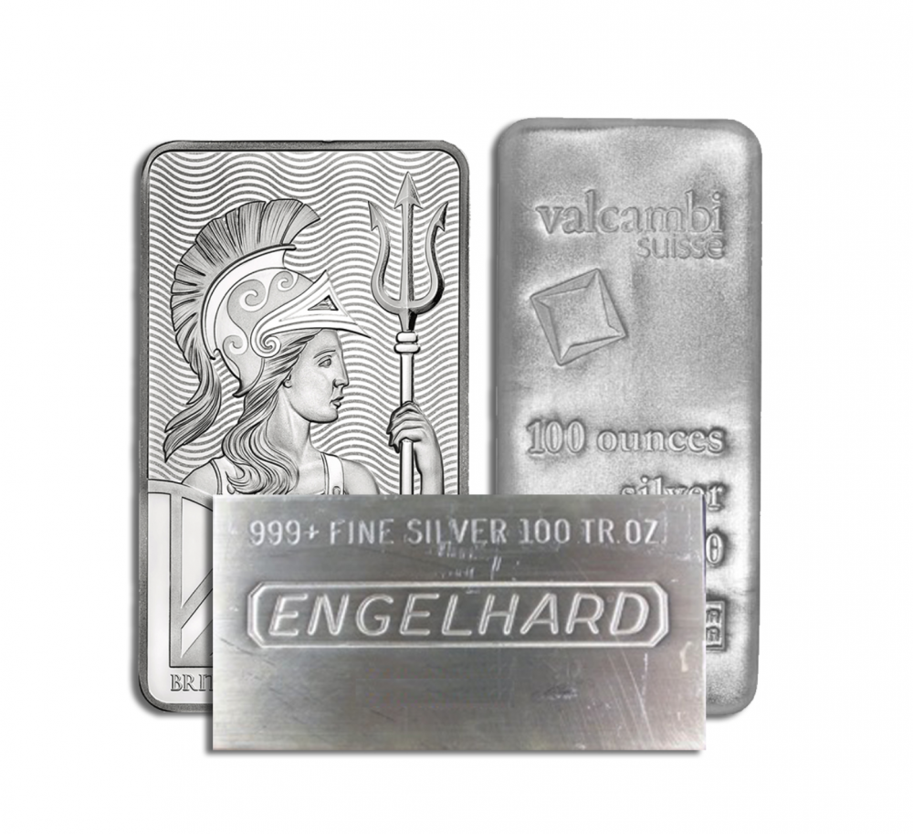 100 oz silver bar engelhard