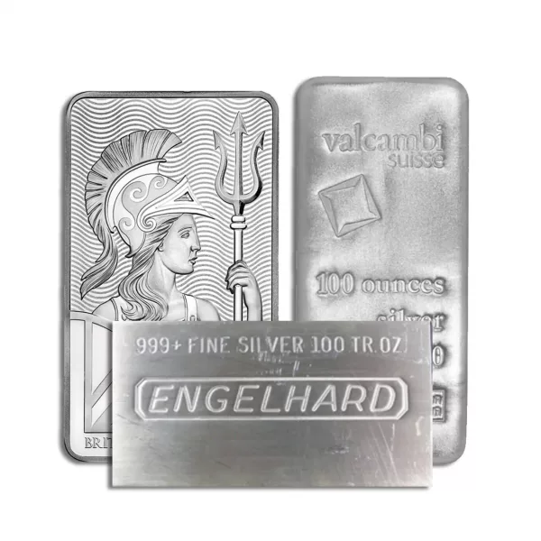 100 oz silver bar engelhard