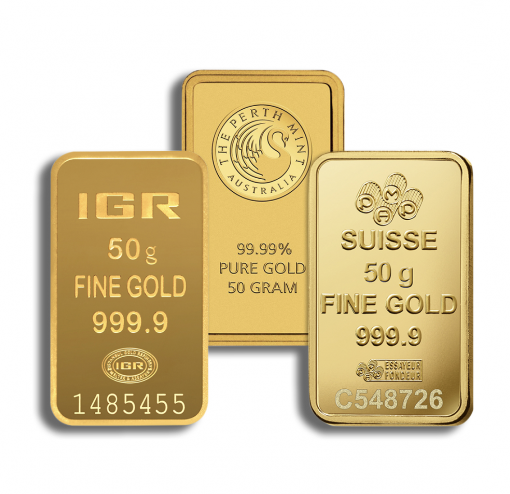 Suisse 50 gram IGR Gold Bar