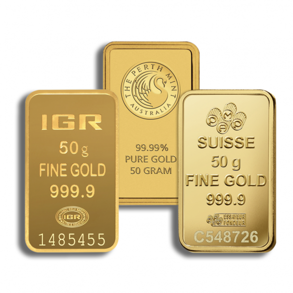 Suisse 50 gram IGR Gold Bar